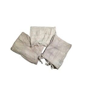 Pottery Barn Boho Ruffle Ruched Standard Pillow Shams x3 Blue Colors